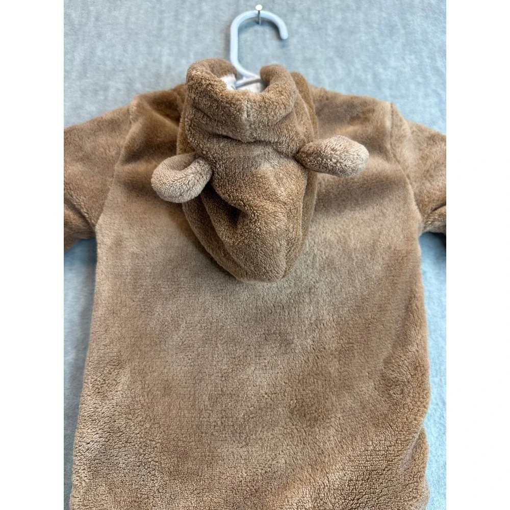 Disney Baby Winnie the Pooh Fleece Footed One Piece Suit Hoodie 3‎ 6M Brown